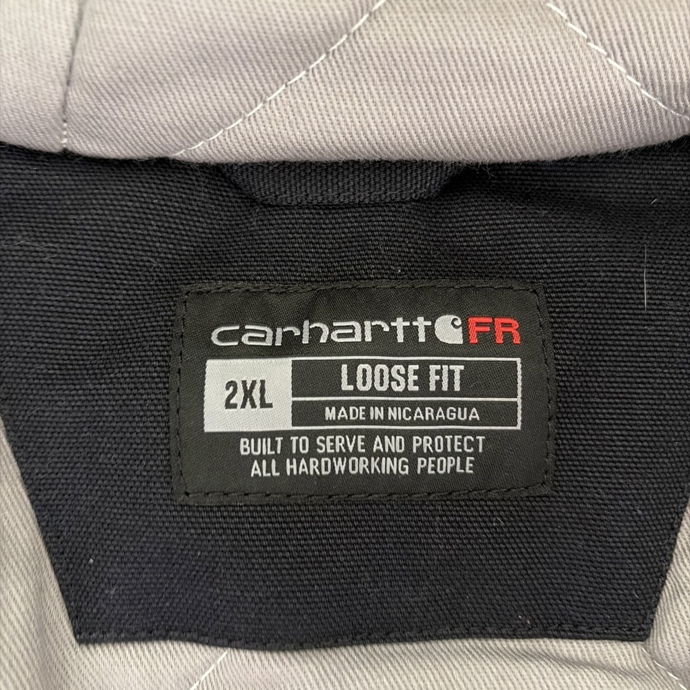 Carhartt Firm Duck Active Flame‎ Resistant Insulated Jacket Blk Cat4 OJ1621 2XL - Picture 6 of 11